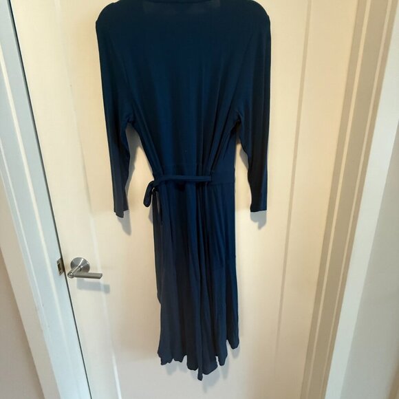 Lilly Pulitzer Navy Blue Long Sleeve Wrap Dress – Size Large - Picture 7 of 8